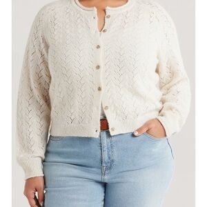 Treasure & Bond Cream Cardigan Sweater